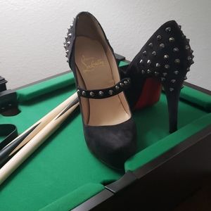 Christian Louboutin Mad Mary 35 grey stud Maryjane